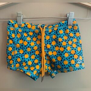 SwimZip kids euro shorties swim shorts geo party pattern